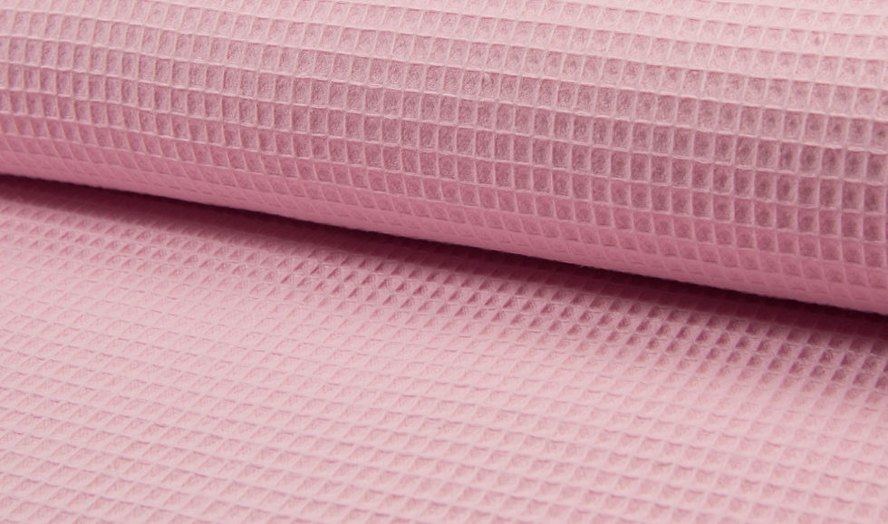 Waffelstoff Baumwolle Hellrosa