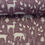 Miniaturbild: Baumwolljersey "Mini Winter" Rehe, Hirsch, Waldtiere, Mauve