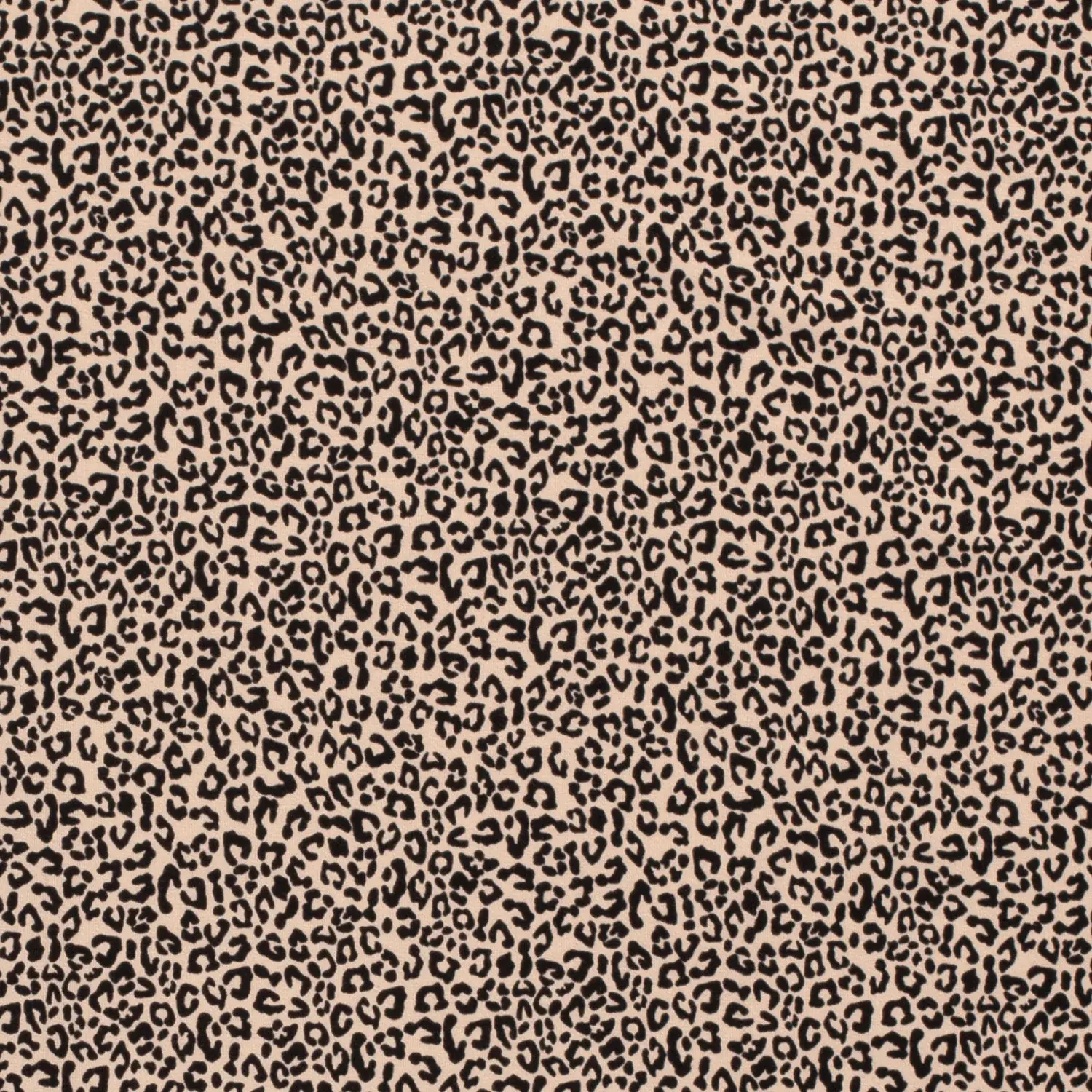 Baumwolljersey Leomuster klein Beige-Schwarz