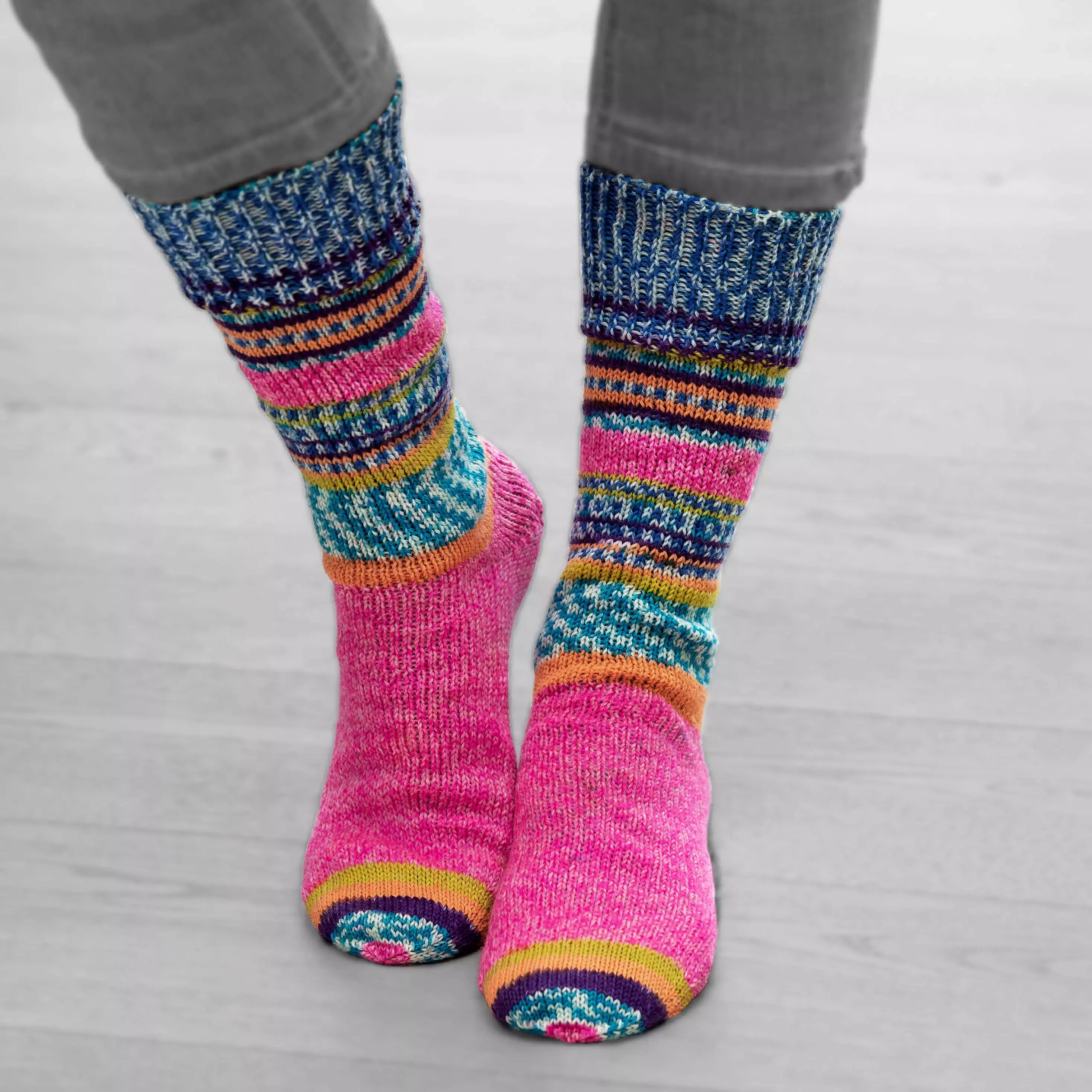 1 Stk. Sockenwolle Gründl Simila - 2 gleiche Socken! - Fb. 306 Pink