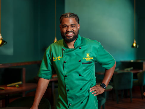 Chef Danny Bullock at Flossmoor Social. Photography by Bright Ideas Company