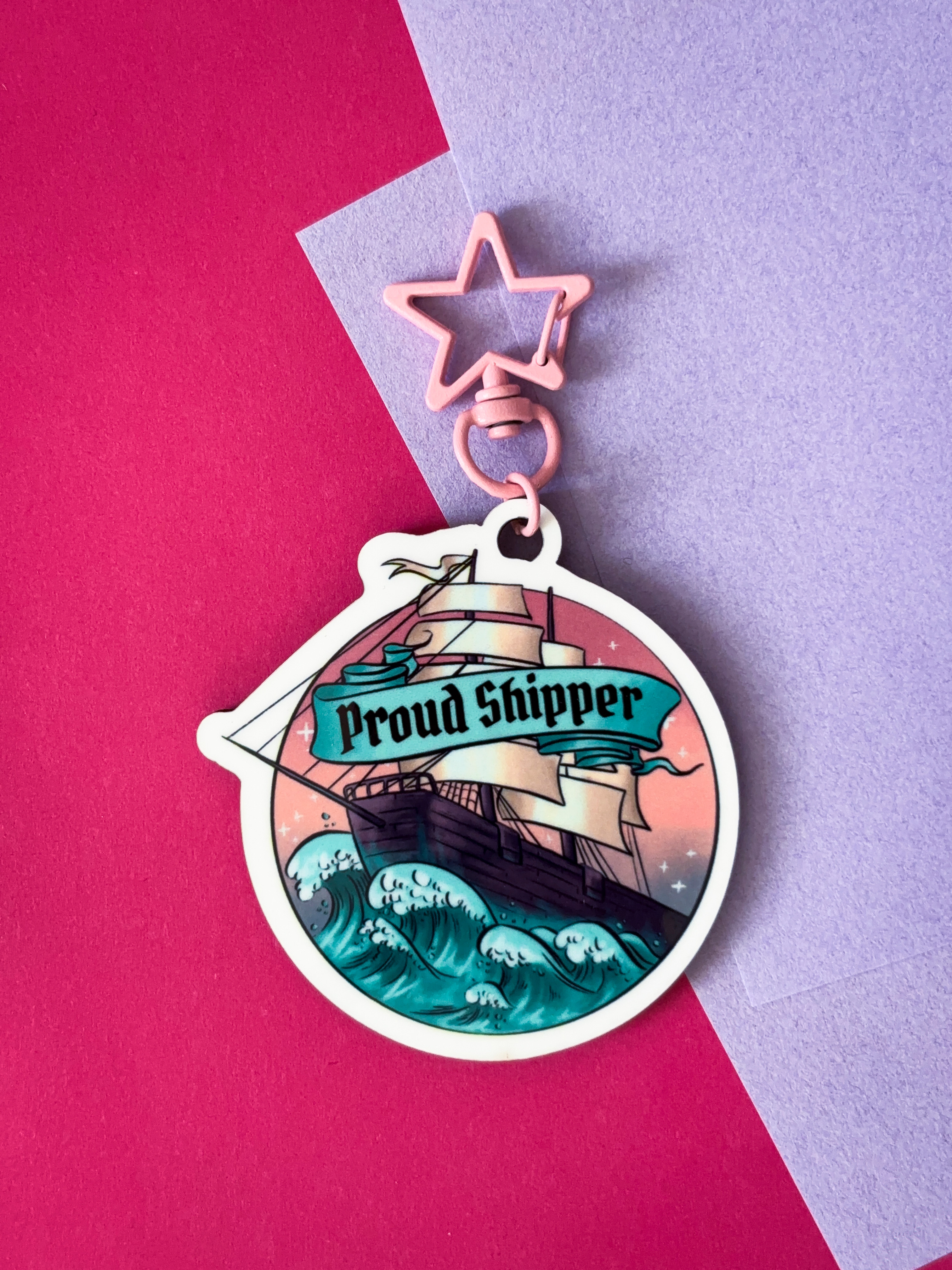 Proud Shipper Wooden Keychain