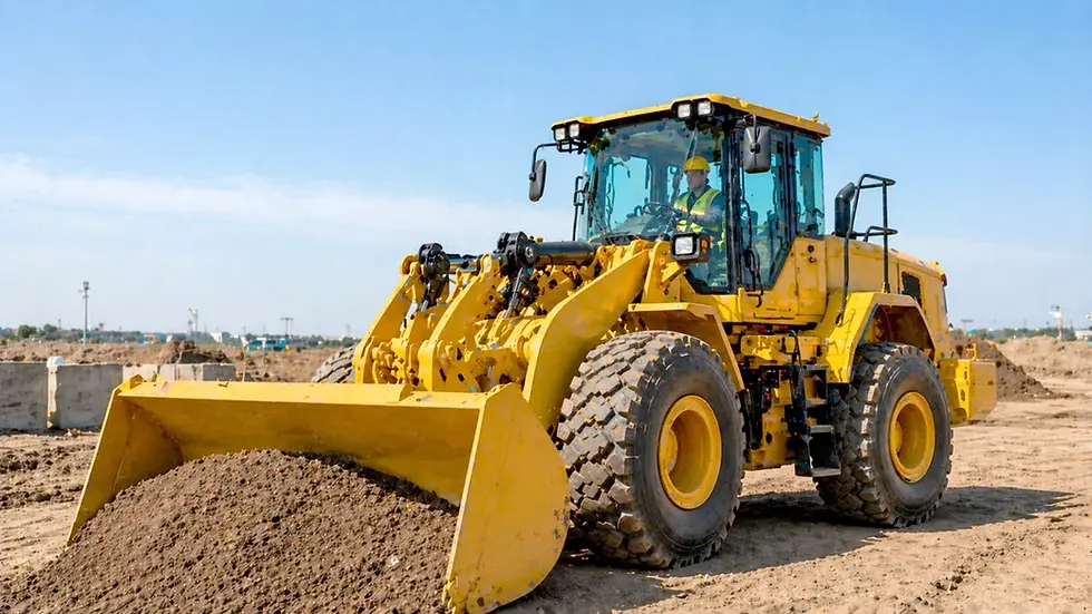 RioV360 360° AI detection system is ideal for a construction loader and operational on an active job site.