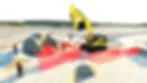 Proxicam AI pedestrian detection system on a construction excavator crushing blind spots