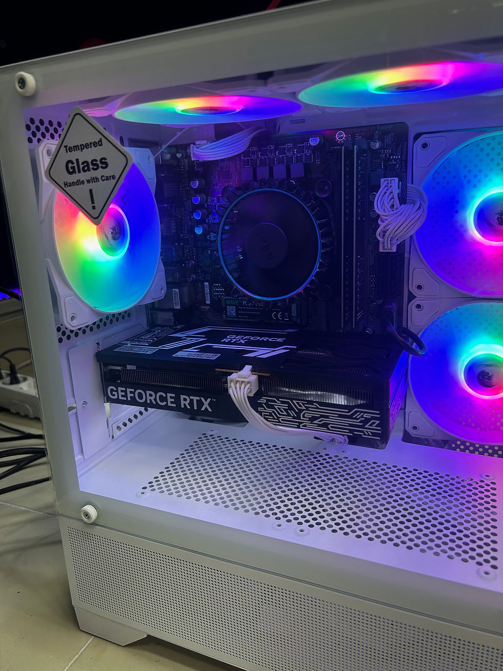 Küçük resim: i3-12100F RTX 5060 32GB RAM 512GB NVMe SSD Beyaz RGB Gaming PC