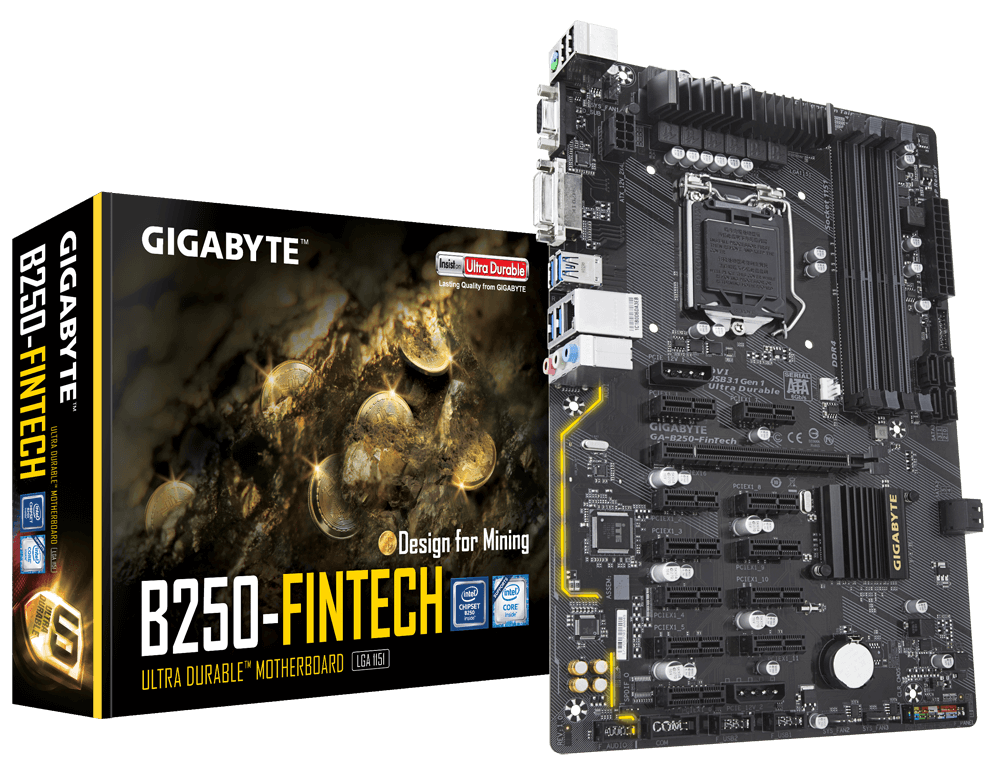 Gigabyte GA-B250-FinTech Intel LGA1151 DDR4 ATX Anakart