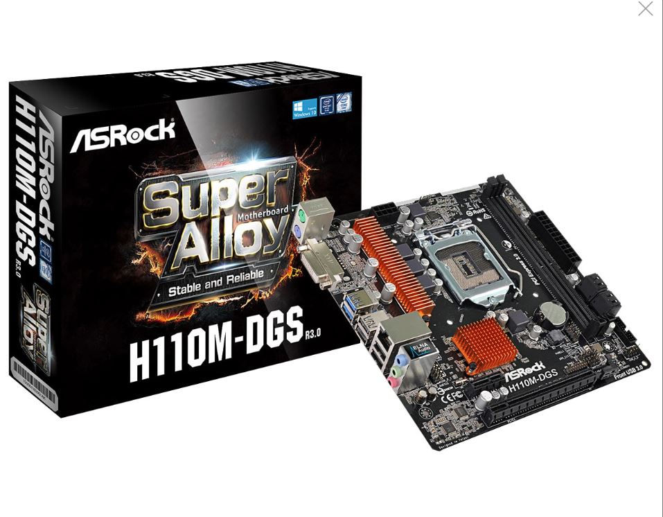 Asrock H110M-DGS Intel LGA1151 DDR4 Micro ATX Anakart