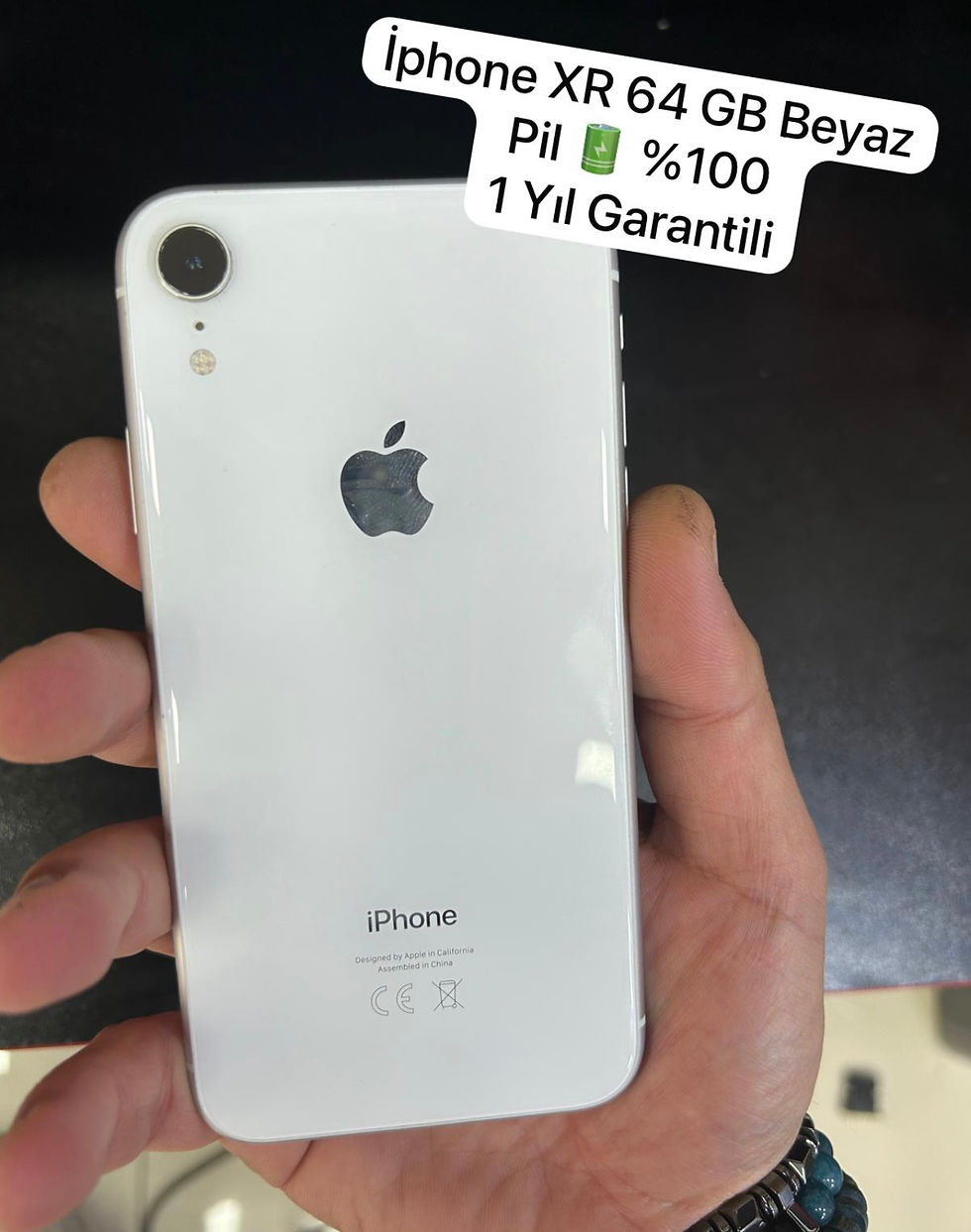 Kiralık Iphone XR 64GB Beyaz Tüm Fonksiyonları Aktif Pil %100