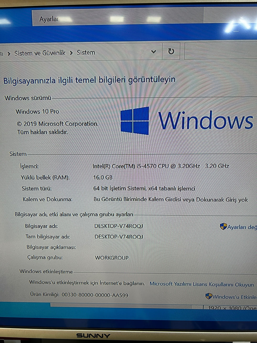 Küçük resim: i5-4570 GT 730 4GB 16GB RAM 256GB SSD Masaüstü Bilgisayar