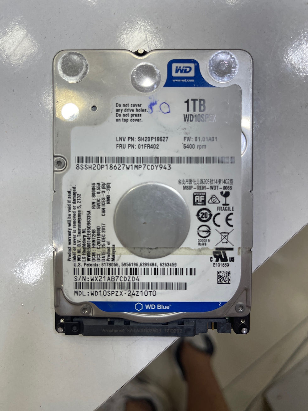 Western Digital WD Blue WD10SPZX - 24Z10T0 1TB 2.5 HDD %0