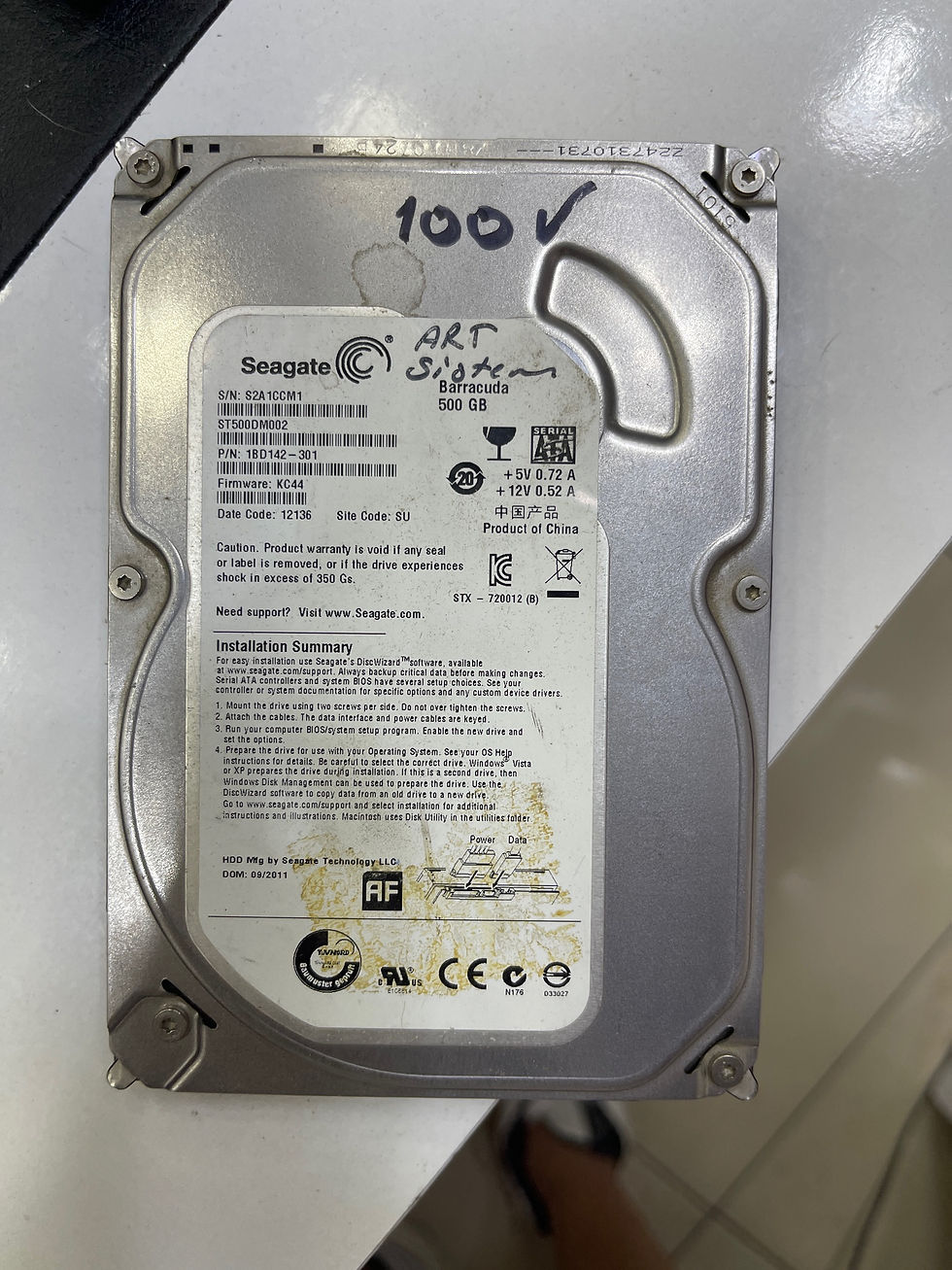 Seagate Barracuda ST500DM002 18D142-301 500GB 3.5 HDD %100