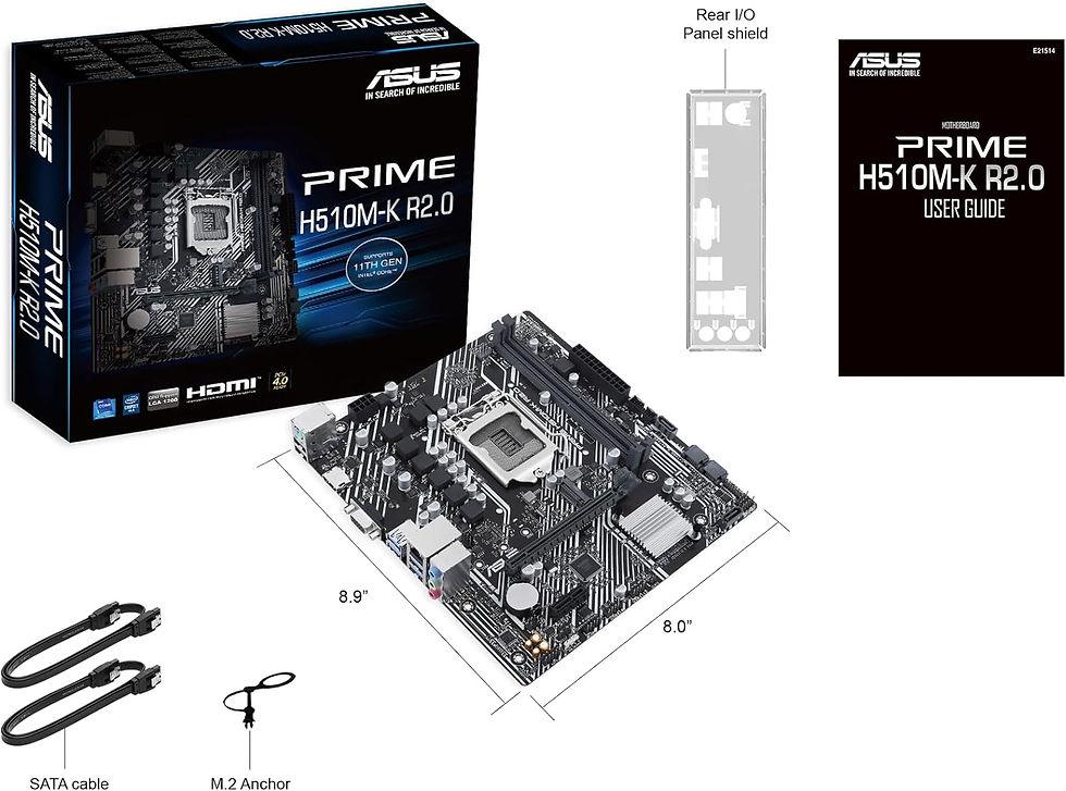 Küçük resim: Asus Prime H510M-K R2.0 Intel H470