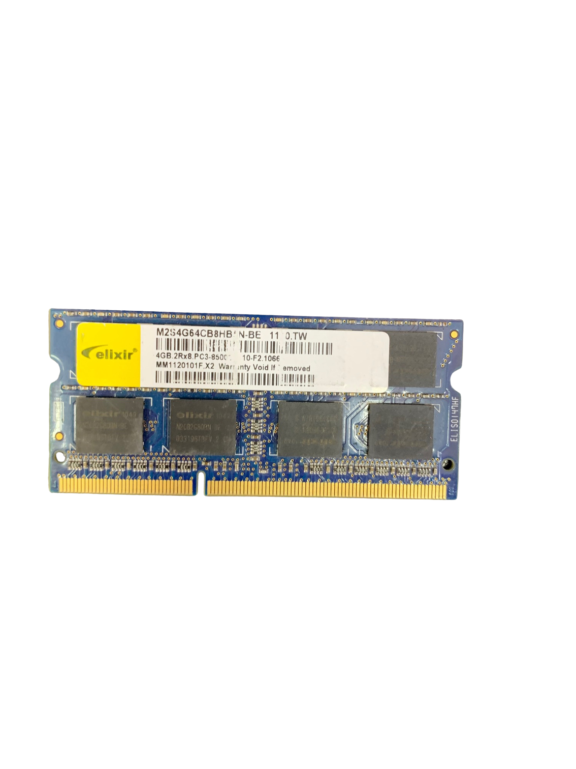 Elixir 4GB DDR3 1066MHz Laptop RAM PC3-8500S SO-DIMM