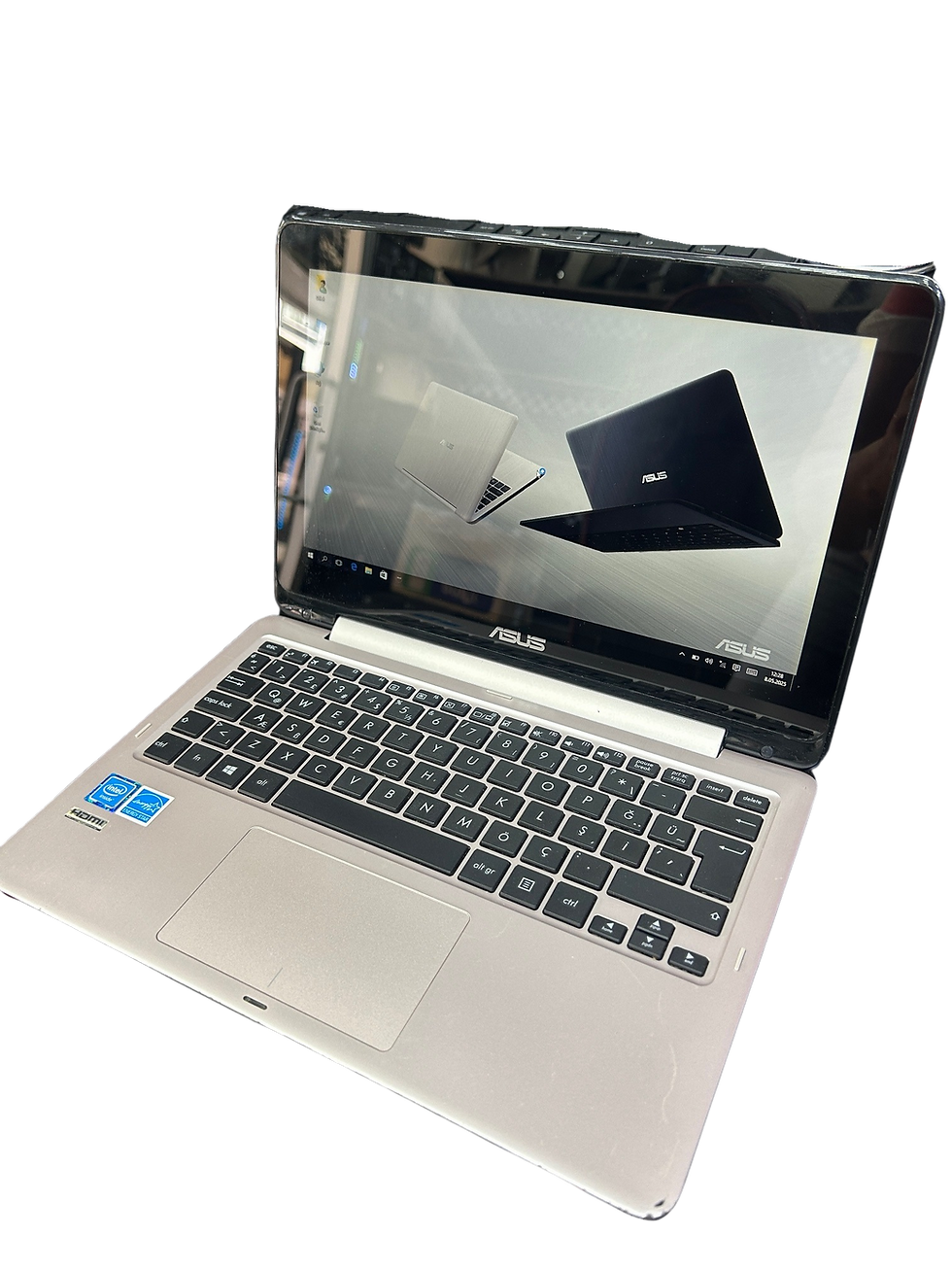 Küçük resim: Asus Transformer Flip TP200S N3050 2GB RAM 32GB SSD 11.6" Dokunmatik Notebook