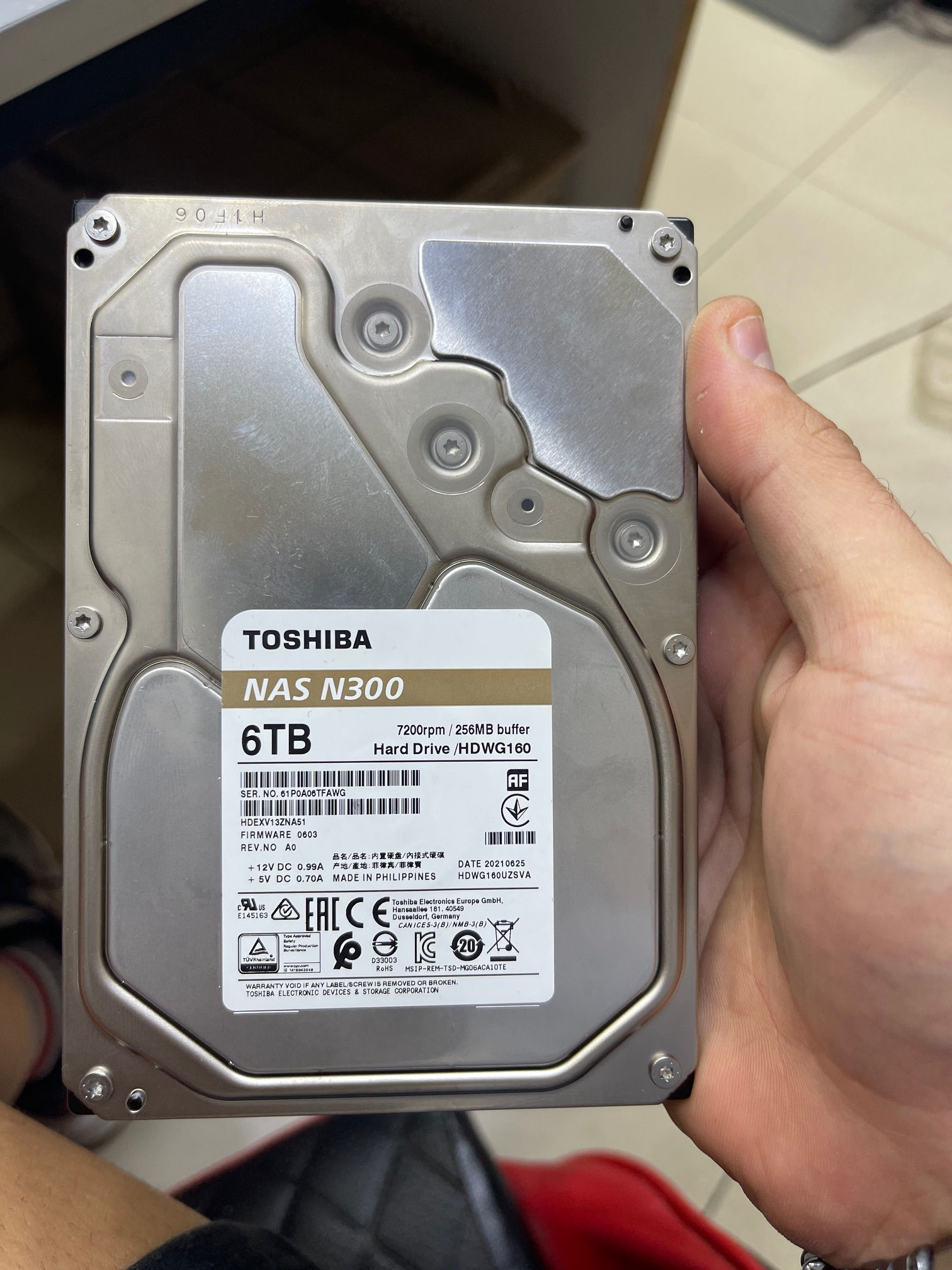 Toshiba NAS N300 6TB 3.5" 256MB 7200RPM Sata Harddisk