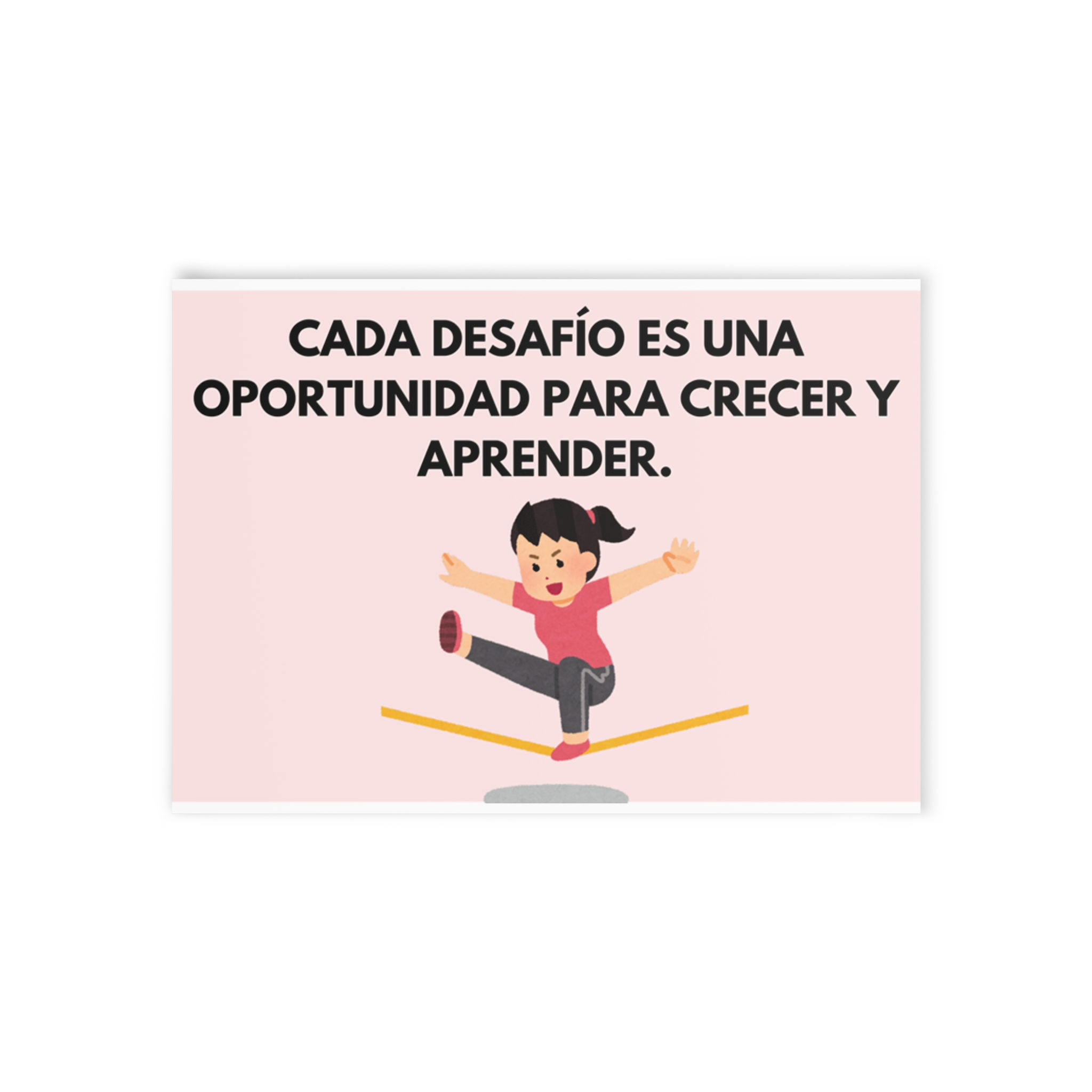 Una Tarjeta Motivacional en físico