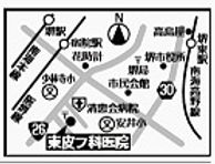 東皮フ科医院の地図