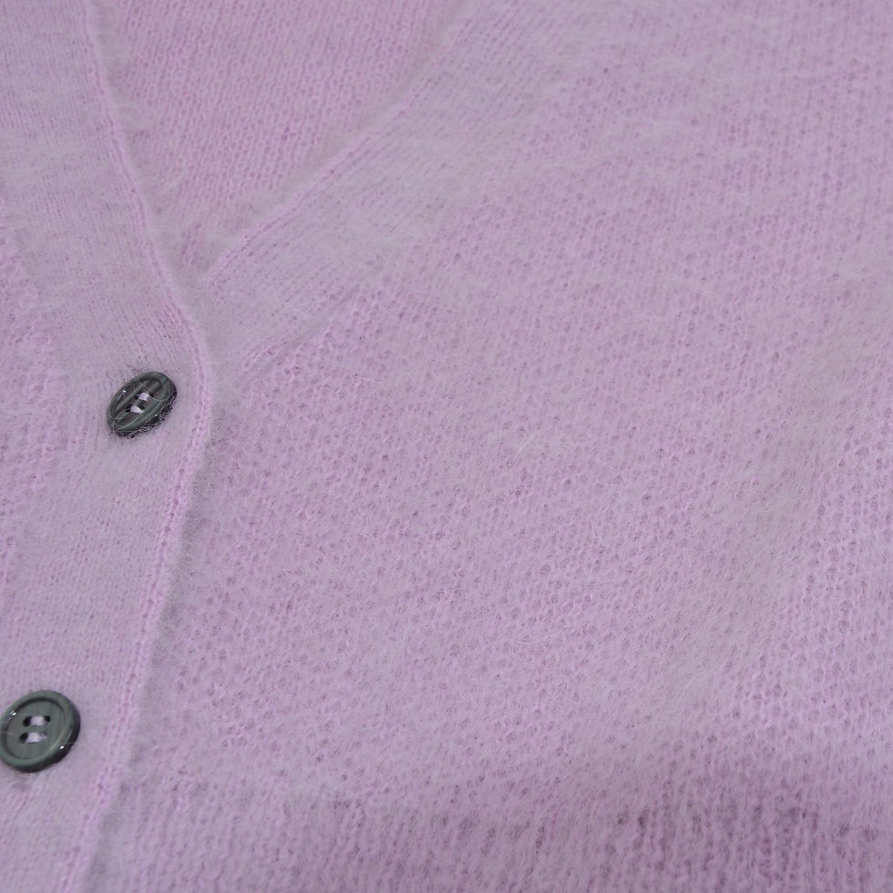 Thumbnail: Lilac Mohair Cropped Cardigan