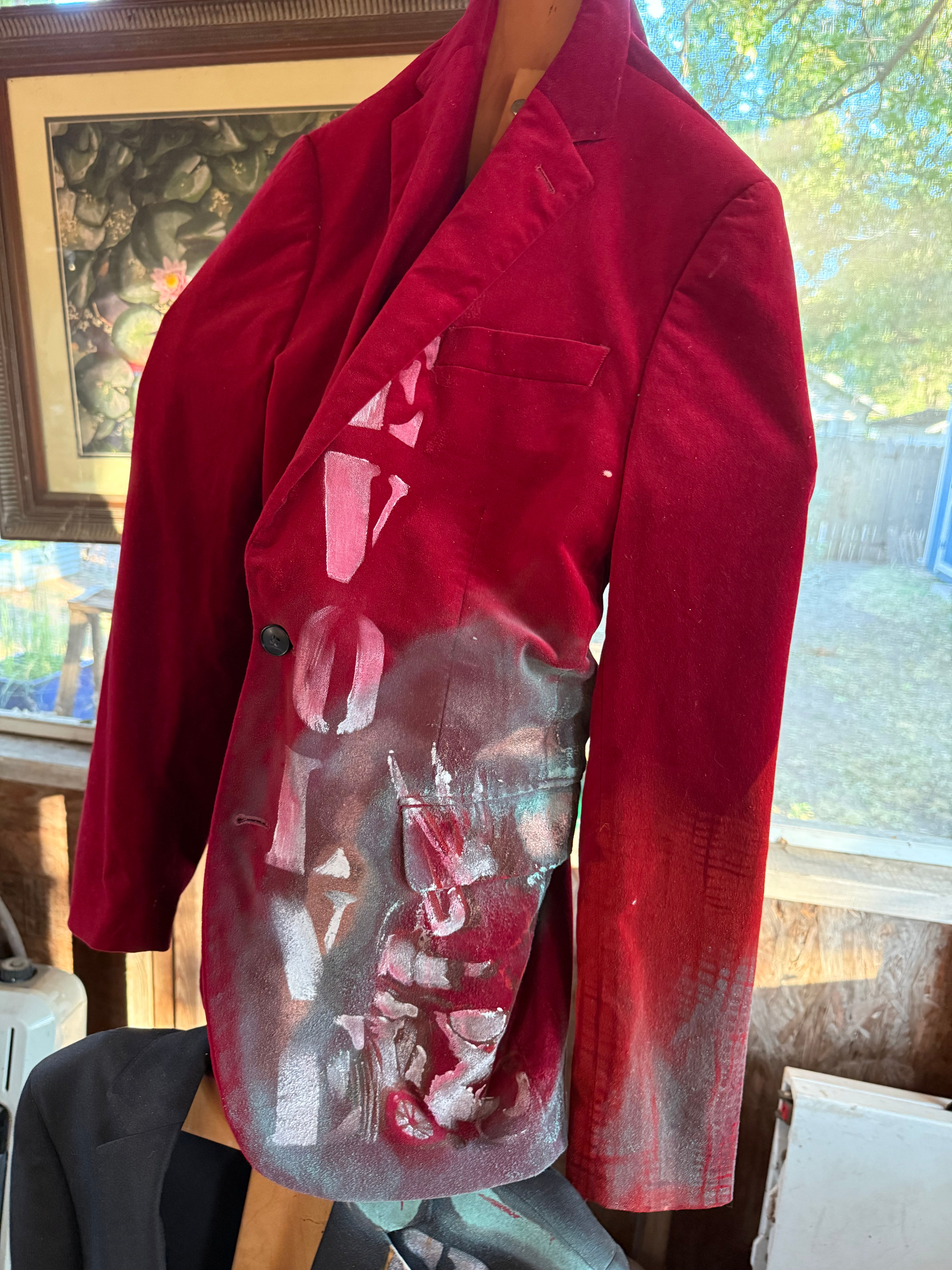 Red Velvet Art Blazer size Medium