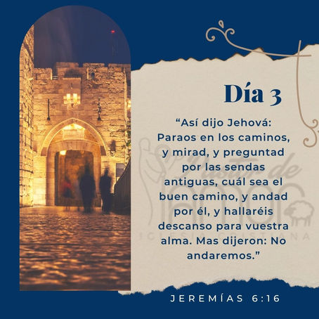 Día 3 La Puerta Antigua Neh 3:6.