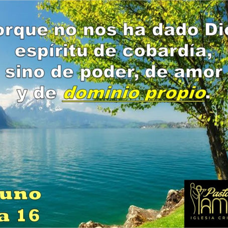Día 16: Un espíritu diferente - parte 3 Espíritu de dominio propio