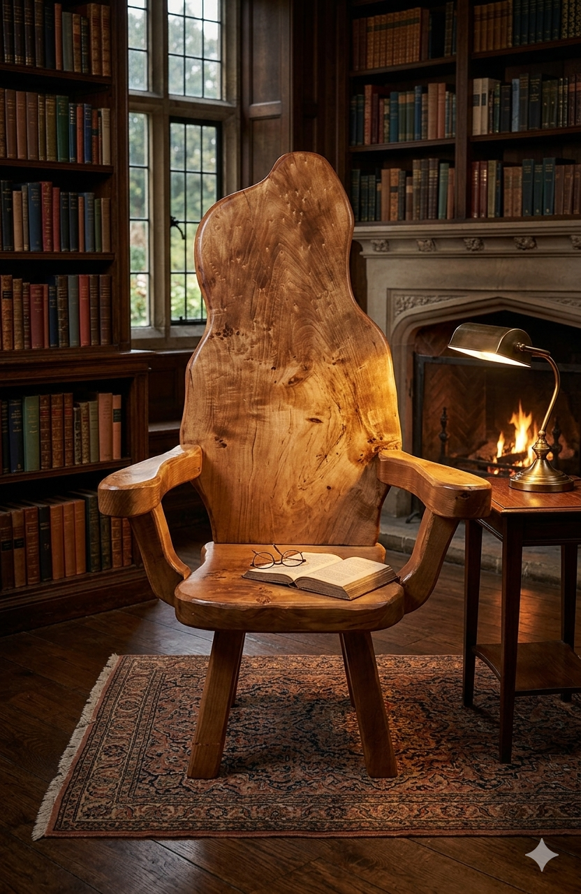 Miniaturbild: Thronstuhl aus Massivholz