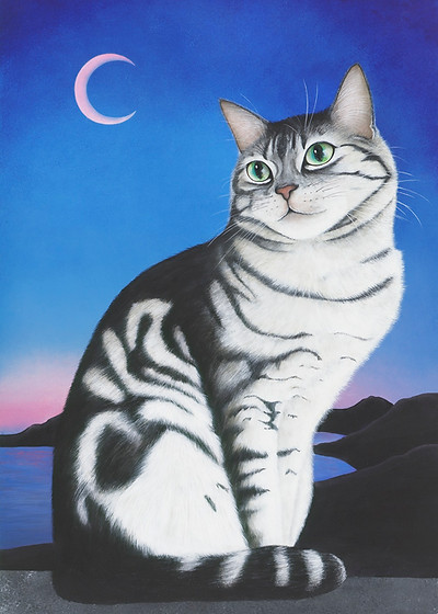 幻想的な猫の肖像画
