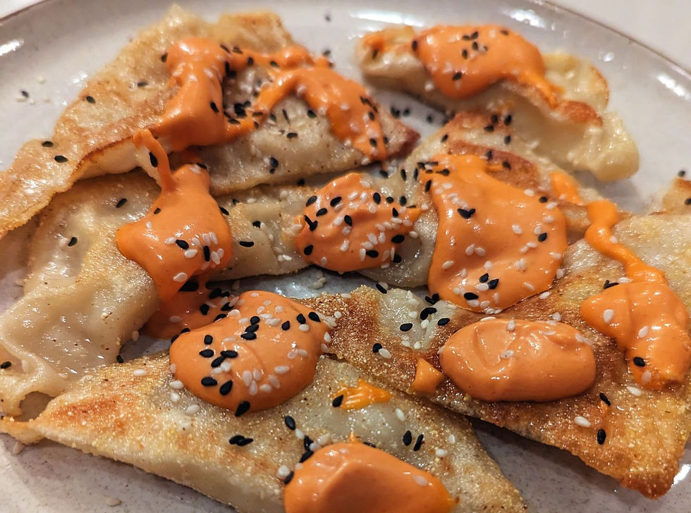 Japanese Pirogi with Yum Yum Sauce (V)