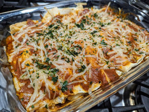Tikka Masala Jackfruit Enchiladas (GF, V)