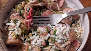 Beet & Goat Cheese Tortellini with Herb Sauce