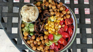 Cobb Salad with Blue Cheese Dressing (don't worry, it's vegan)