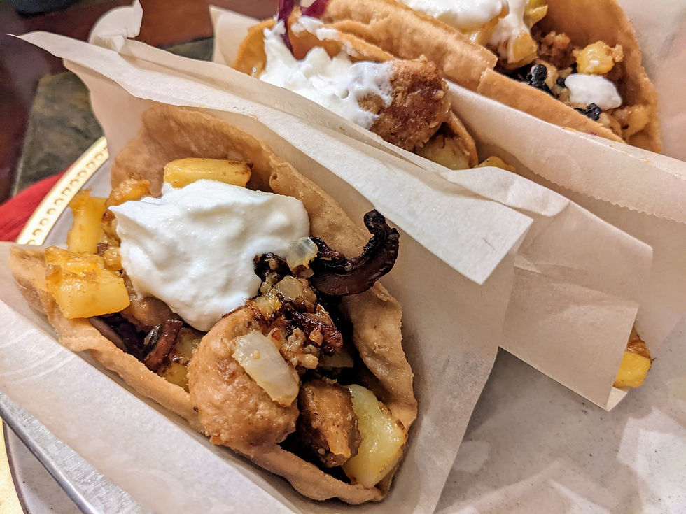 Beyond Meat Pierogi Tacos (DF)