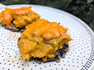 Curried Sweet Potato & Apple Stuffed Mushrooms (GF, V)
