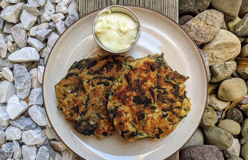 Leftover Seaweed Colcannon Pancakes