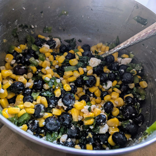 Blueberry Corn Feta Salad (GF, V)