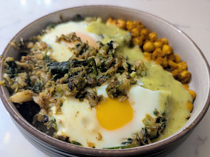 Green Shakshuka with Crispy Chickpeas (DF, GF)