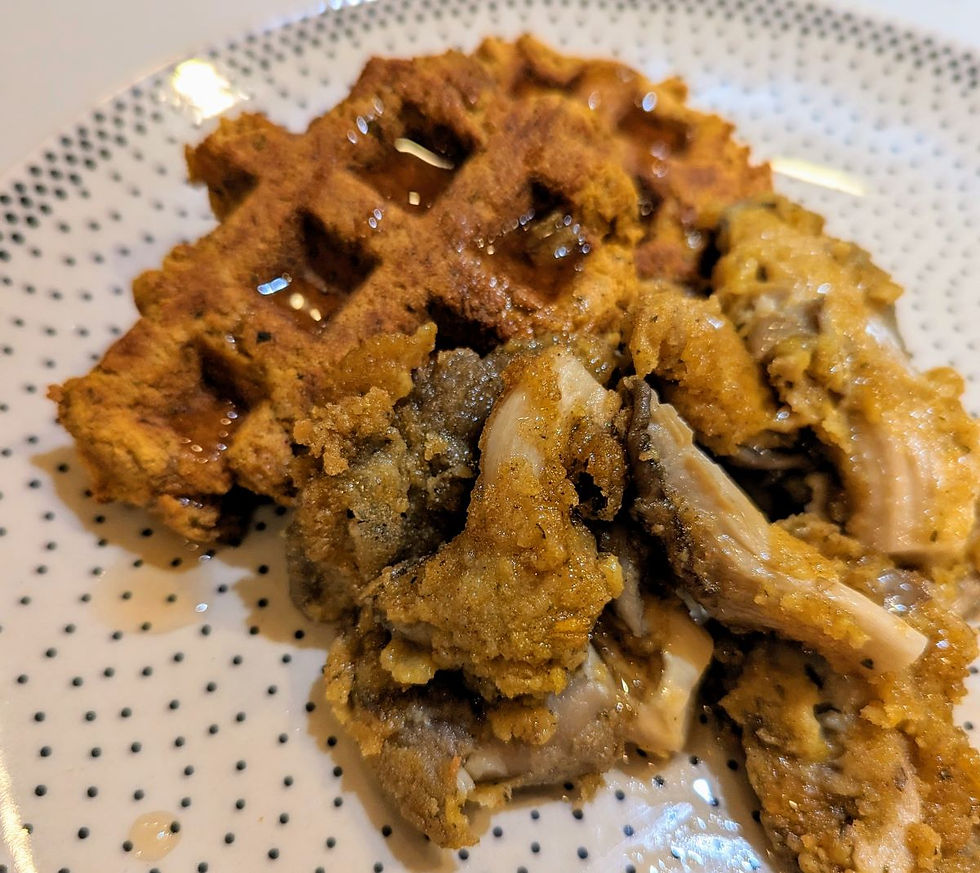Indian Friend Un-chicken and Waffles (GF, V)