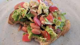Avocado Toast with Pinto Bean Salad