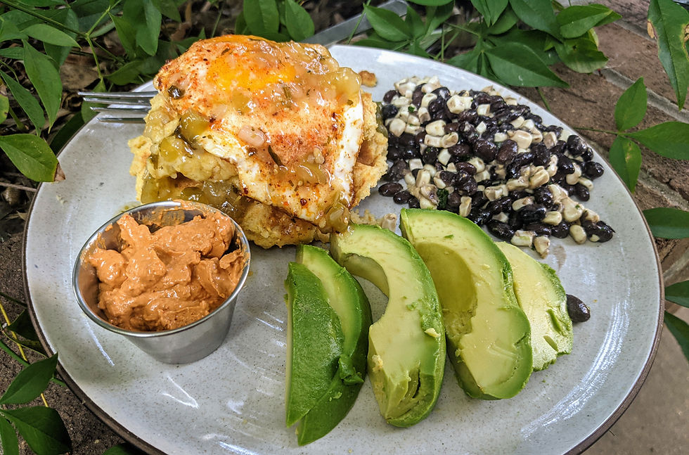 Corn Waffles Rancheros