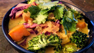 Green Curry with Roasted Vegetables