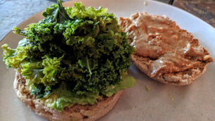 Avocado, Kale & Almond Butter Breakfast Sandwich