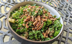 Kale & Lentil Waldorf Salad with Cashew Dressing