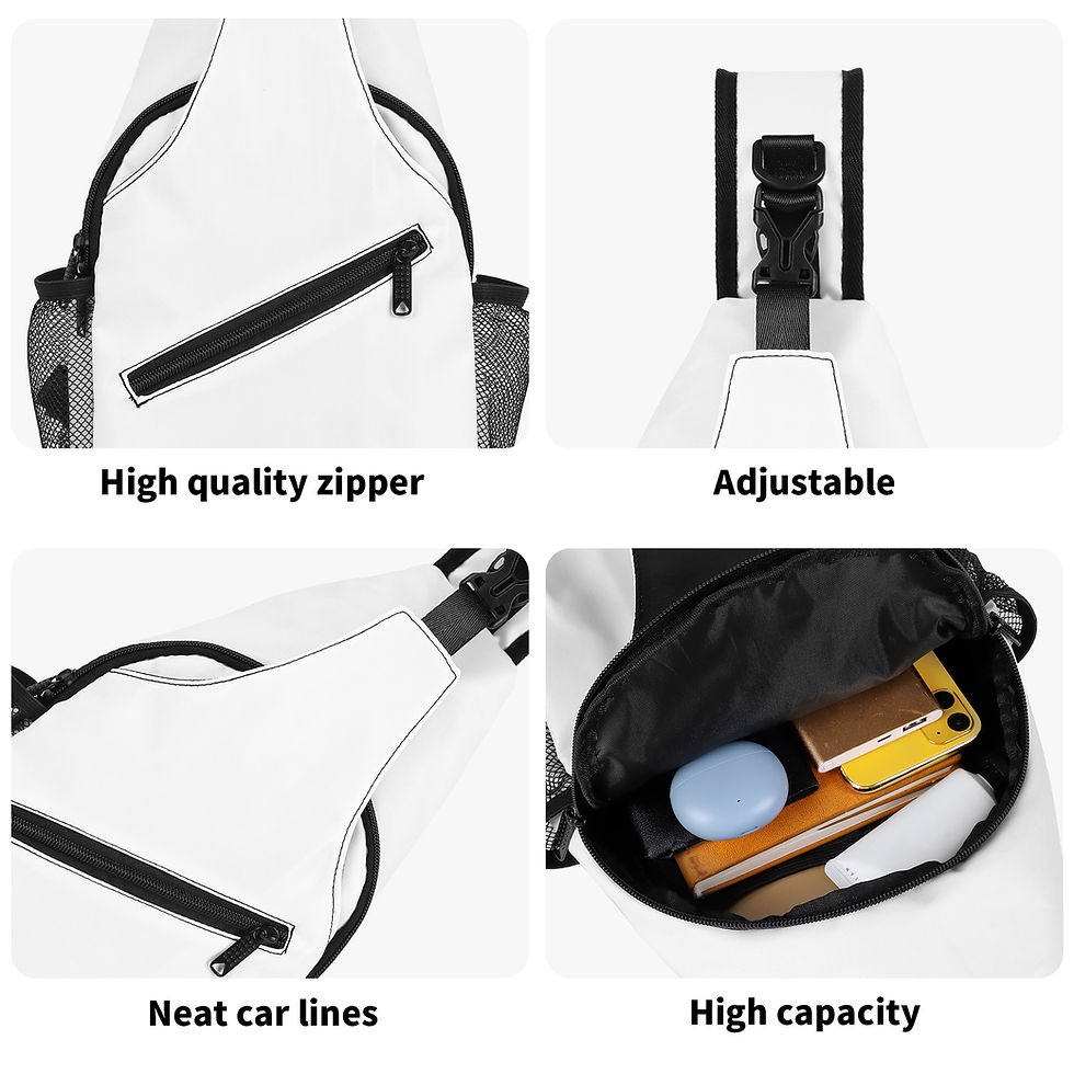Thumbnail: H3ART Skully Chest Crossbody Bag with Adjustable Strap