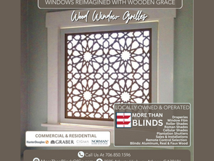Elevate Your View: Wooden Grace Redefined with More Than Blinds' Custom Wood Window Grilles