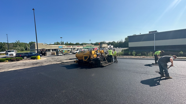 paving contractor commercial building by earth road paving