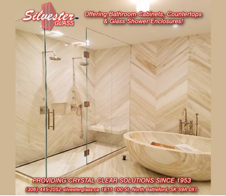-> Offering Bathroom Cabinets, Countertops & Glass Shower Enclosures!