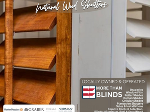 Elevate your space with Natural Wood Shutters!