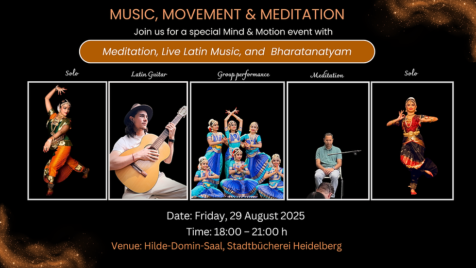 Music, Movement & Meditation – An Evening of Latin Guitar & Indian Classical Dance