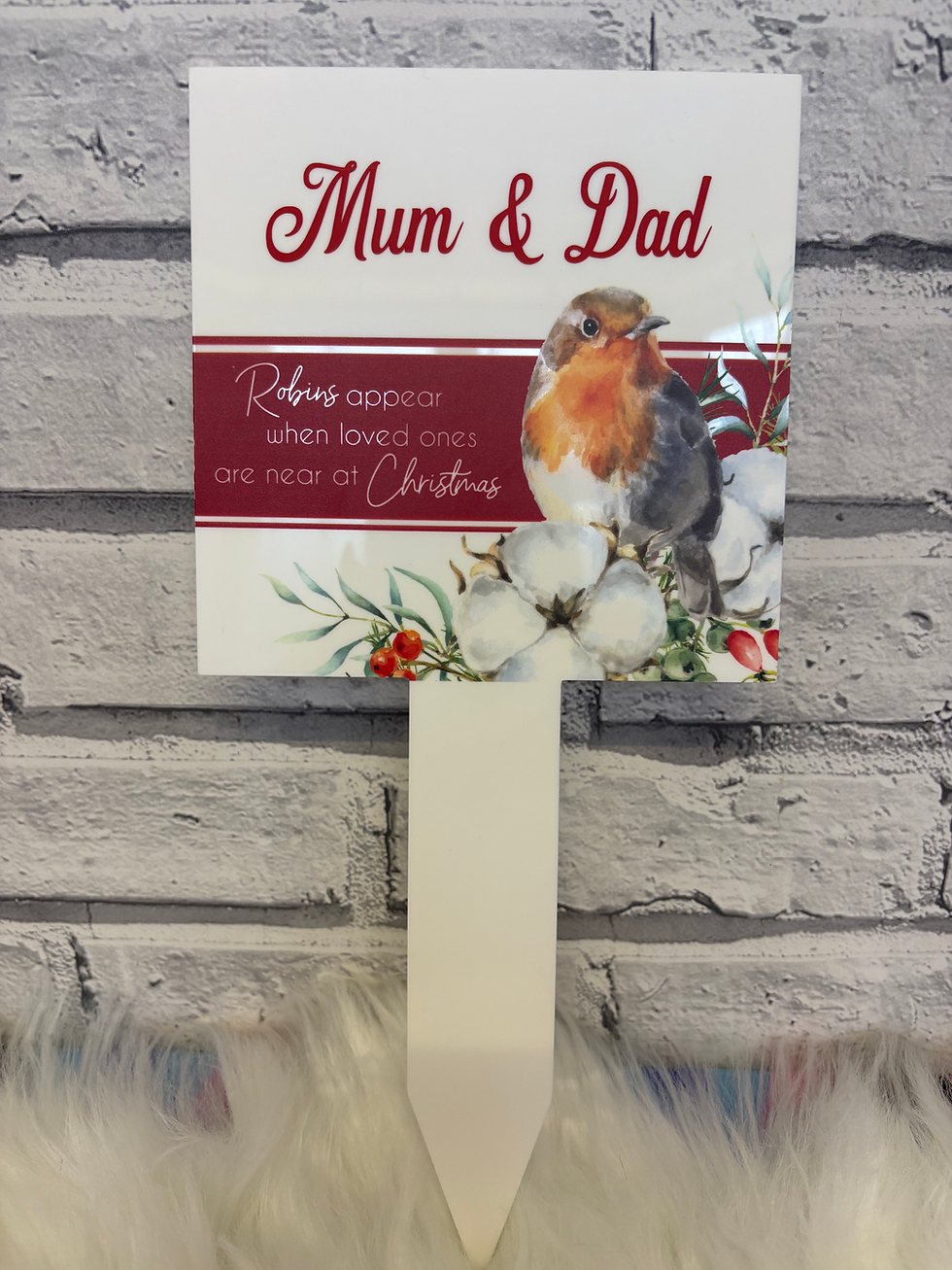 Robin memorial grave spikes