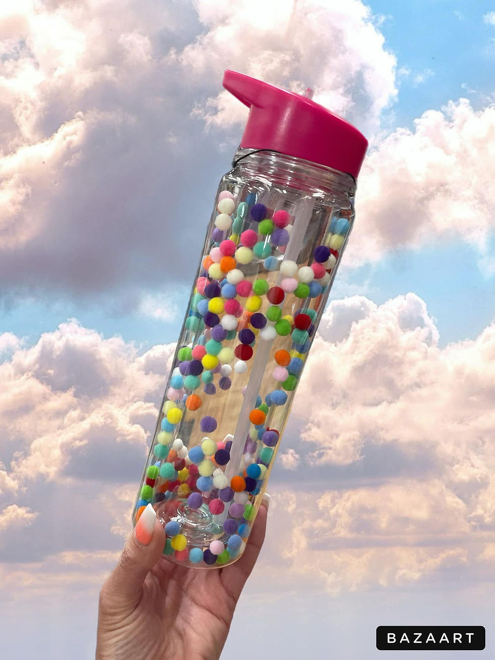 Thumbnail: Pom Pom water bottles.